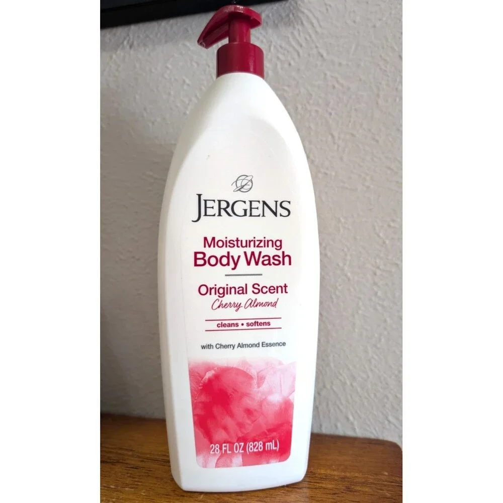 Jergens Moisturizing Body Wash Original Scent Cherry Almond Large Pump 28 oz